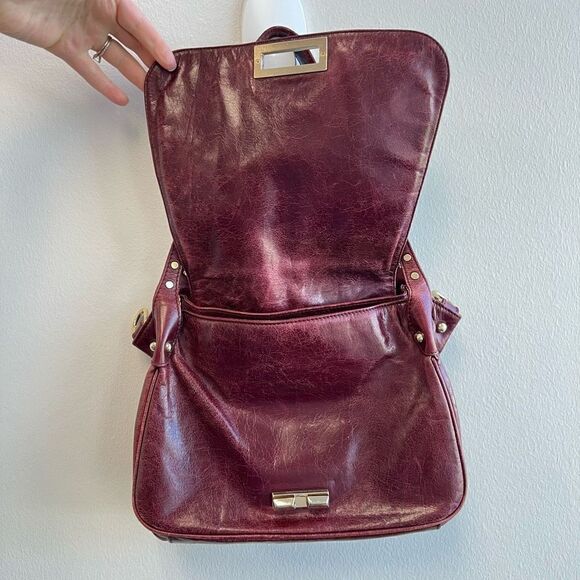 Rebecca Minkoff Endless Love Woven Satchel Bag Purse Gold Tone Hardware Luxury - Picture 9 of 13